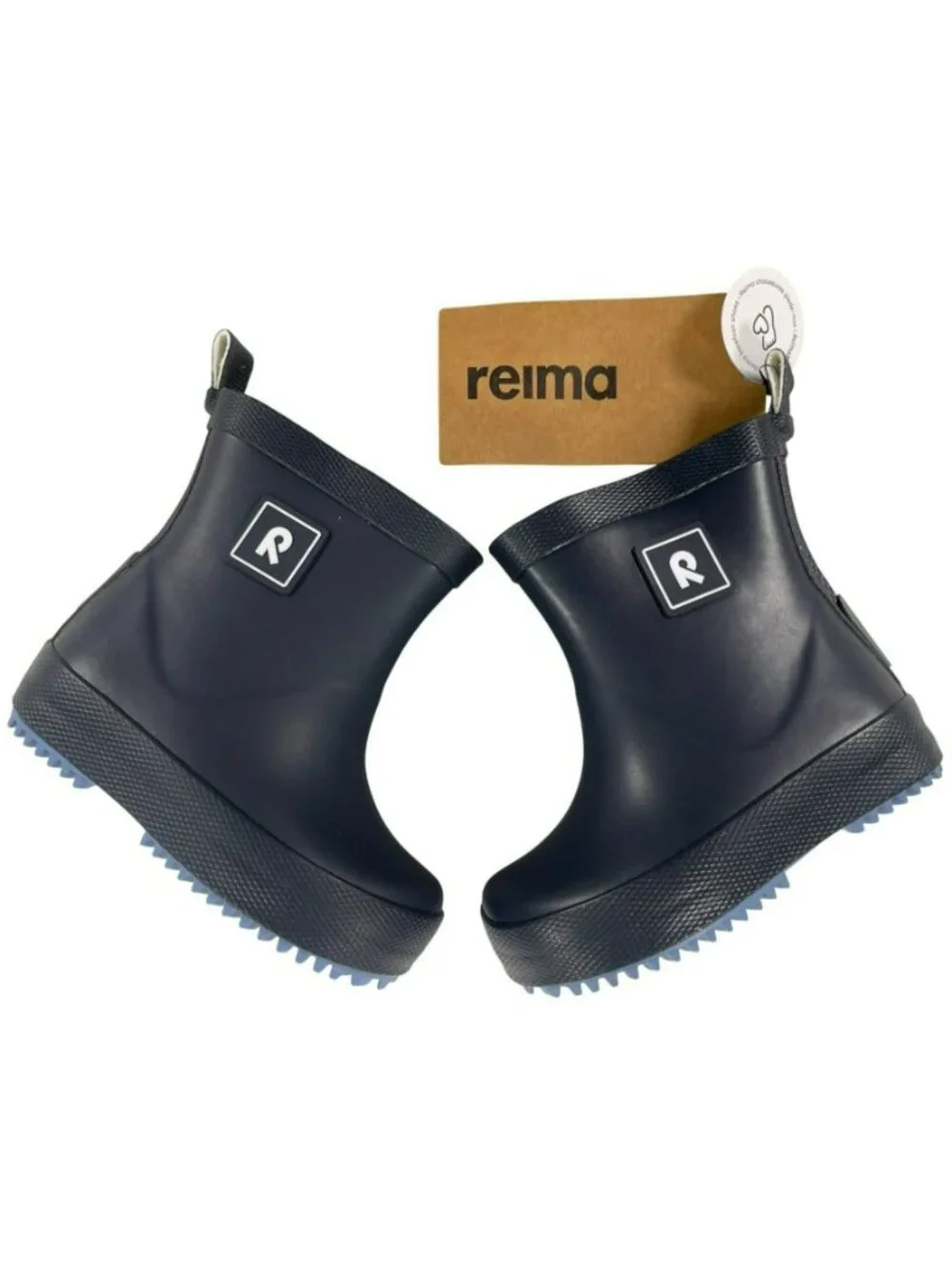 Reima Ankka Kids Waterproof Rubber Rain Boots US 7 EUR 23 Navy Blue With Tag NEW